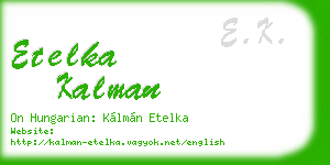 etelka kalman business card